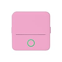 Wireless Mini Portable Thermal Printer Label Maker, Paper Included for Android and iOS Phone - Pink