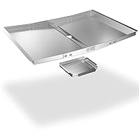 Grease Tray with Catch Pan - Adjustable Drip Pan for Gas Grill Models from Dyna Glo, Nexgrill, Expert Grill, Kenmore, BHG and More - Stainless Steel Grill Replacement Parts(Width 24