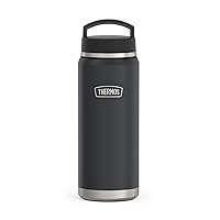 ICON SERIES BY THERMOS Stainless Steel Water Bottle with Screw Top Lid, 40 Ounce, Granite