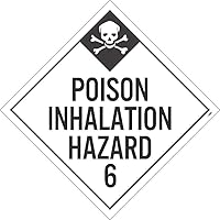 NMC DL125TB Poison Inhalation Hazard 6 Dot Placard Sign