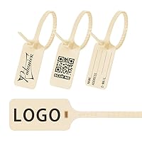 100Pcs Custom Logo Tag Zip Ties Off Plastic Security White Clothes Shoe Brand Hanging Label Tags 300mm/11.8