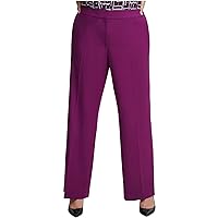 Calvin Klein Womens Highline Casual Wide Leg Pants, Purple, 14W Regular