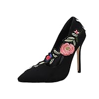 Women and Ladies Embroidery Flower Party Pumps Shoe Cheongsam Canvas Pumps