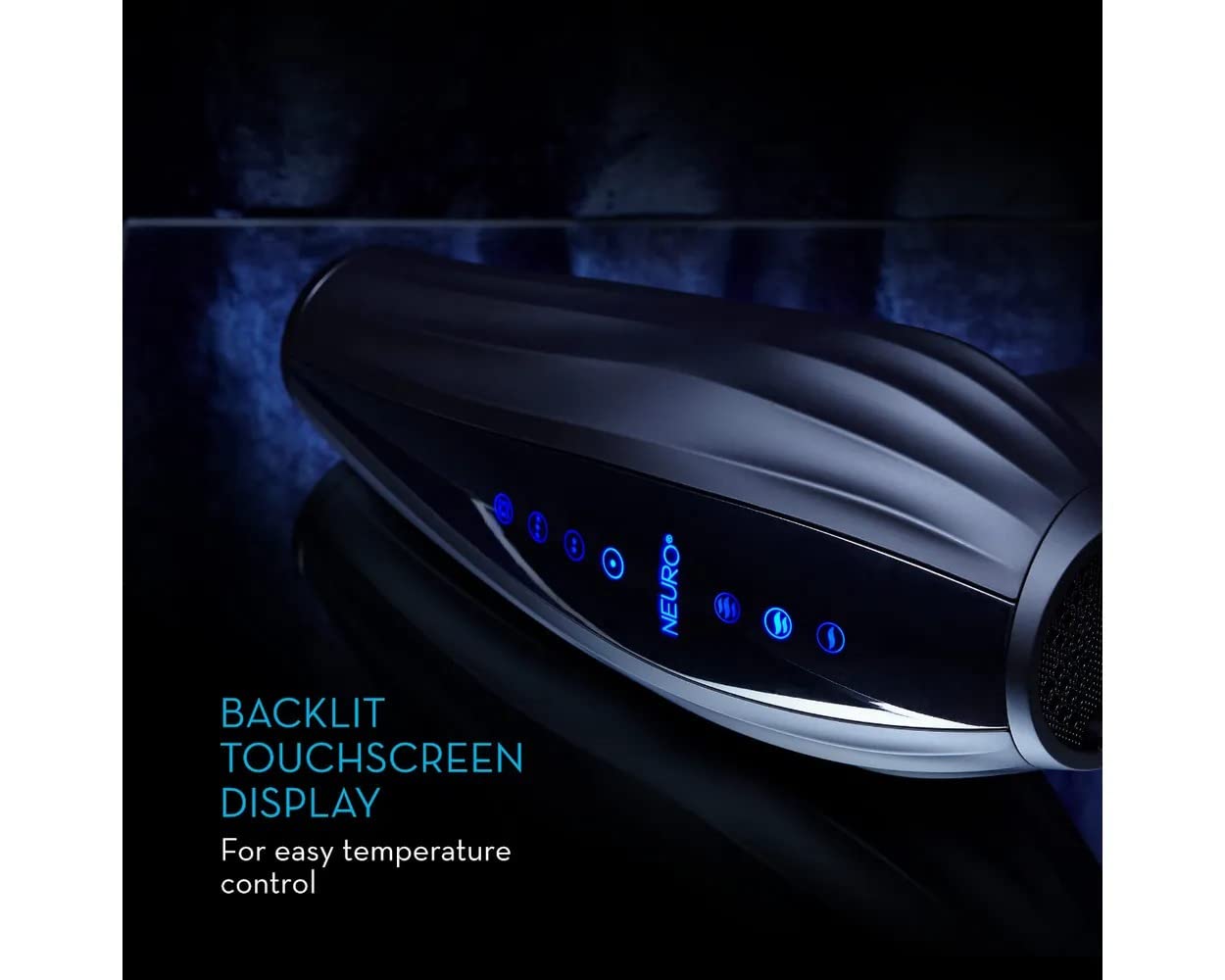 Paul Mitchell Neuro Halo Tourmaline Touch-Screen Hair Dryer, Multiple Heat + Speed Settings, Cool Shot Button