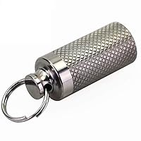 Titanium Pill Box, Mini Size Pill Holder for Outdoor Travel, Waterproof and Light Weight Pill Case Holder, Pill Fob, Small Pill Organizer (1.38