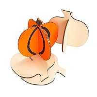 Colorations Decorate Your Own, Easy Build 2-Piece Wooden Pumpkins, Great for Fall or Halloween in Class or at Home-Set of 24
