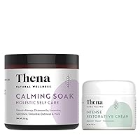 Thena Organic Calming Bath Soak and Intense Restorative Cream Bundle