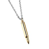 Bullet Ashes Necklace Holder Memorial Keepsake Stainless Steel Urn Pendant Necklace Cremation Jewelry