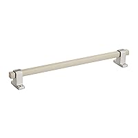 Amerock | Cabinet Pull | Silver Champagne | 10-1/16 inch (256 mm) Center-to-Center | Rockwell | 1 Pack | Drawer Pull | Drawer Handle | Cabinet Hardware