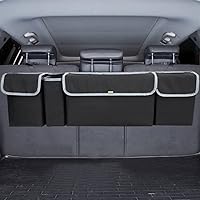 Car Trunk Organizer,Car Multi-Function Waterproof Storage Net Pocket-Suitable for SUV,Truck,Car Rear Seat Suspension Organizer,Car Interior Accessories for Men and Women (4 Pocket)