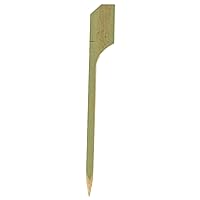 Restaurantware 2.5 Inch Paddle Bamboo Skewers 1000 Sturdy Disposable Bamboo Food Picks - Sturdy Paddle Head Bamboo Appetizer Picks Sustainable For Serving Appetizers and Cocktail Garnishes