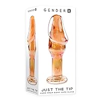Gender X - Just The Tip Glass Plug - Iridescent Gold, Red, Orange