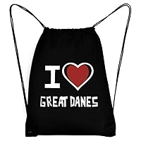 I love Great Danes Bicolor Heart Sport Bag 18