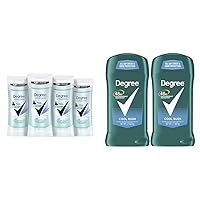 Degree Antiperspirant for Women Protects from Deodorant Stains Pure Clean Deodorant & Men Original Antiperspirant Deodorant for Men, Pack of 2, 48-Hour Sweat and Odor Protection