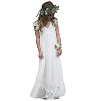 Lace Flower Girl First Communion Dresses Pageant Wedding Party Birthday Dress 2-12 Years Old