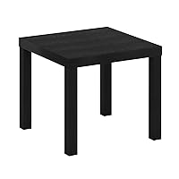Furinno Classic Homey Square Parsons Side End Table, 1-Pack, Black
