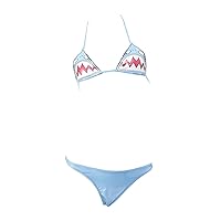 ACSUSS Womens Cute Printed Design Lingerie Swimsuit Bikini Bra Top with G-String Briefs Underwear