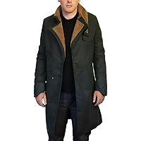 Ryan Gosling Blade Runner 2049 Shearling Mens Long Trench Coat Jacket