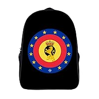 Belgium Military Forces 16 Inch Backpack Adjustable Strap Daypack Double Shoulder Backpack Business Laptop Backpack for Hiking Travel