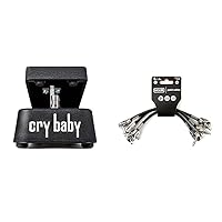 Jim Dunlop Clyde McCoy Cry Baby Wah CM95 Guitar Effects Pedal + MXR Patch Cable 6in|15cm - 3 Pack