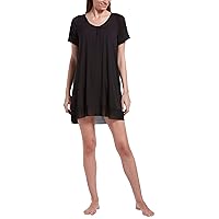 HUE Women's Sleepwell with Temptech Short Sleeve Nightgown Sleepshirt