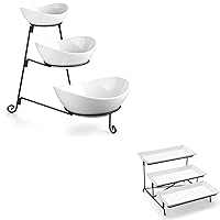 Yedio 3 Tier Serving Tray with Yedio 3 Tier Serving Bowls Stand
