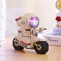 Astronaut Building Set Micro Building Blocks Model with LED Light, STEM Building Toy Gifts for Adult, DIY Bricks Toys 1566pcs