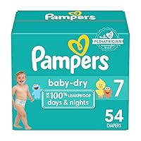 Pampers Baby Dry Diapers - Size 7, 54 Count, Absorbent Disposable Diapers