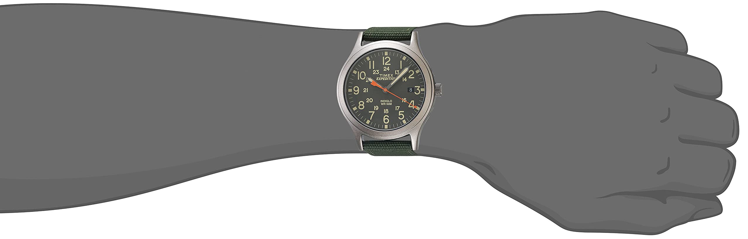Timex Unisex TW4B13900 Expedition Scout 36mm Green/Black Nylon Strap Watch