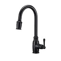 Gerber D454057BS Opulence 1H Pull-Down Kitchen Faucet w/Snapback 1.75gpm Satin Black