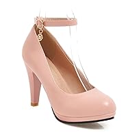 Vintage Ankle Strap Buckle Mary Janes Pumps for Womens Elegant Round Toe Kitten High Heels Platform Party Shoes