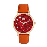 Traditional Red Camouflage Mens Wrist Watch 42mm Case Custom Design