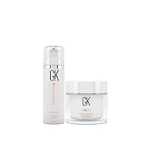 GK HAIR Global Keratin Leave in Conditioner Cream For Detangling Smoothing Strengthening 130ml - Deep Conditioner Masque 200g/7.5oz Dry Damage Hair Conditioning