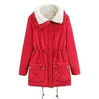Women's Plus Size Winter Coats Faux Fur Lined Quilted Jackets Fashion Winter Parka