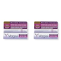 Maximum Strength Feminine Anti-Itch Cream with Benzocaine for Women, Helps Relieve Yeast Infection Irritation, Gynecologist Tested, Fast-Acting, Soothes and Cools Skin, 1 oz (Pack of 2)