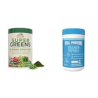 Super Greens Drink Mix with Vital Proteins Collagen Peptides, 50 Superfoods, 20 Servings, 9.33 Ounces