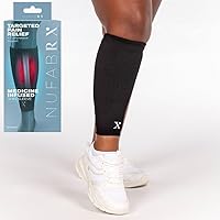 Shin and Calf Compression Sleeve for Pain Relief, Medicine-Infused Shin and Calf Sleeve, Compression Sleeves for Women and Men with Shin Splints, Tendonitis and Calf Cramps