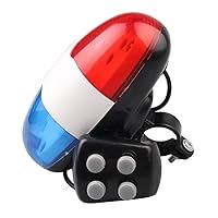 LED Bike Lights Electronic LED Bike Light Cycling Horn Bicycle Electronic Horn Tail Lamp Electronic Bike Light with 4 Tones Loud Police Siren Bicycle Trumpet Cycling Horn Bell Light