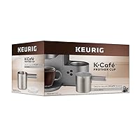 Keurig K-Café Milk Frother Cup Replacement Part or Extra,80 milliliters Hot and Cold Frothing, Compatible with Keurig K-Café Coffee Makers Only, Nickel