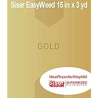 Siser Easyweed Heat Transfer Vinyl Gold 15 Inches by 3 Yards