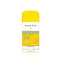 Alaffia Neem Turmeric Lemongrass & Activated Charcoal, Odor Protection and Soothing Support from Shea Butter and Aloe Vera, Without Aluminum, Sulfates, or Parabens, Charcoal Deodorant 2.65 Oz