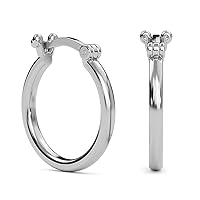 SHOP LC RHAPSODY 950 Platinum Hoop Earrings for Women 1.80 Grams Engagement Anniversary Wedding Promise Birthday Gifts