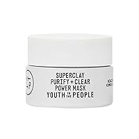Youth To The People Superclay Purify + Clear Power Mask - BHA, Salicylic Acid + Niacinamide Clay Facial Mask to Help Clear Pores and Absorb Excess Oil - Vegan Skincare