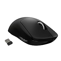 PRO X SUPERLIGHT Wireless Gaming Mouse, Ultra-Lightweight, HERO 25K Sensor, 25,600 DPI, 5 Programmable Buttons, Long Battery Life, Compatible with PC / Mac - Black