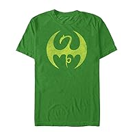 Men's Marvel Iron Fist Distressed Dragon Logo T-Shirt - Kelly Green - 3X Large