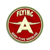 Round Vintage Flying A Gas Logo Sticker Decal (car Decal auto) Size: 4 x 4 inch
