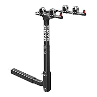 KYX Car Bike Rack, 2'' Receiver Hitch Mount Bike Rack for 2 Bikes 143lbs Max Load, Foldable, Tiltable Down Bicycle Car Racks with Anti-Sway System, Heavy-Duty Frame Bike Carrier Rack for SUV, Truck