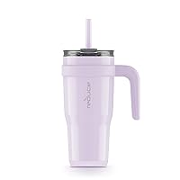 Reduce 24 oz Tumbler with Handle - Vacuum Insulated Stainless Steel Travel Mug with Sip-It-Your-Way Lid and Straw - Keeps Drinks Cold up to 24 Hours - Sweat Proof, Dishwasher Safe - OG Lilac Bud