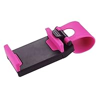 Reiko Car Steering Wheel Phone Mount - Retail Packaging - Hot Pink
