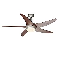 Klarstein Efficient 132 cm Ceiling Fan with Light, Smart Technology & DC Motor - Summer-Winter Mode for Year-Round Comfort Ideal for Small Spaces - Stylish, Practical Fan